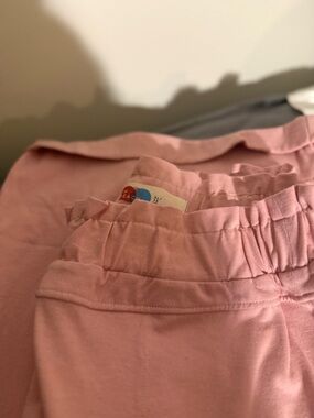 Free People Beach 100% Cotton Dusty Rose Elastic Waist Pants